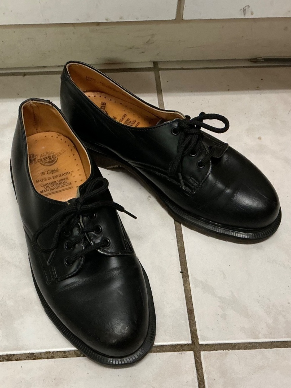 Dr Martens 2093 derby shoes made in England black leather UK 3 US 5 womens